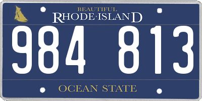 RI license plate 984813