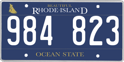 RI license plate 984823