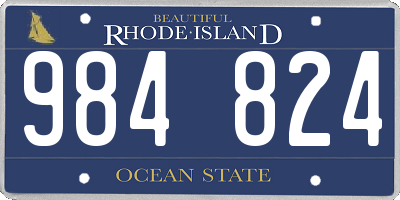 RI license plate 984824