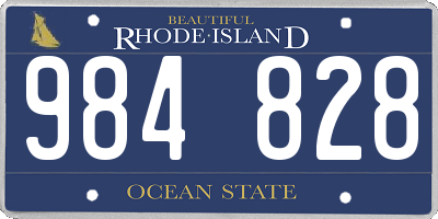 RI license plate 984828