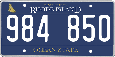 RI license plate 984850