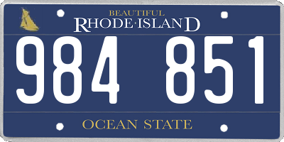 RI license plate 984851