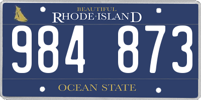 RI license plate 984873