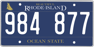 RI license plate 984877