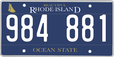 RI license plate 984881