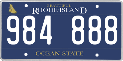 RI license plate 984888