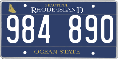 RI license plate 984890