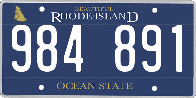 RI license plate 984891