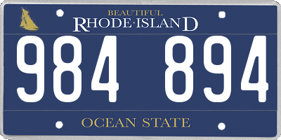 RI license plate 984894