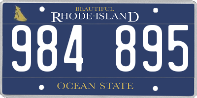 RI license plate 984895