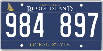 RI license plate 984897