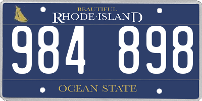 RI license plate 984898