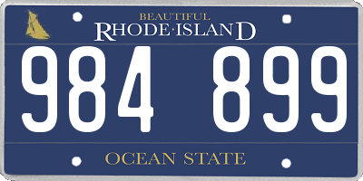 RI license plate 984899