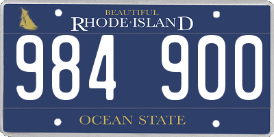 RI license plate 984900