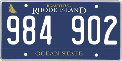 RI license plate 984902