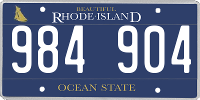 RI license plate 984904