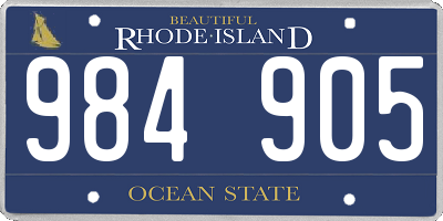 RI license plate 984905