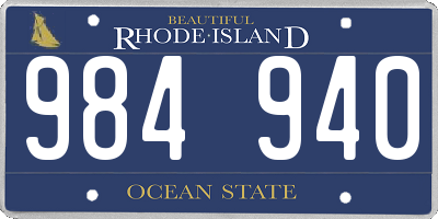 RI license plate 984940