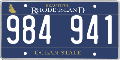 RI license plate 984941