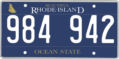 RI license plate 984942