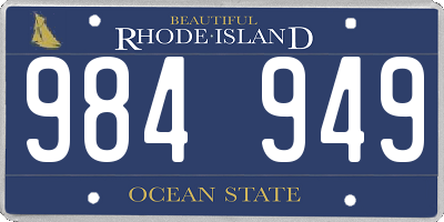 RI license plate 984949