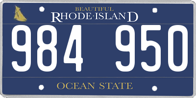 RI license plate 984950