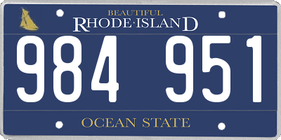 RI license plate 984951