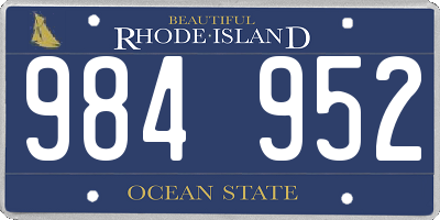 RI license plate 984952