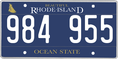 RI license plate 984955