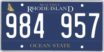 RI license plate 984957