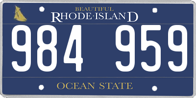 RI license plate 984959
