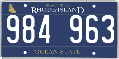 RI license plate 984963