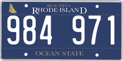 RI license plate 984971