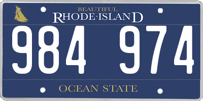 RI license plate 984974