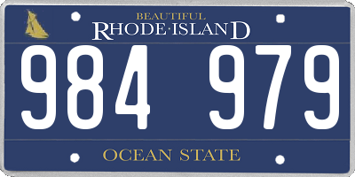 RI license plate 984979