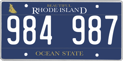 RI license plate 984987
