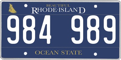 RI license plate 984989