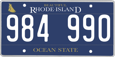 RI license plate 984990