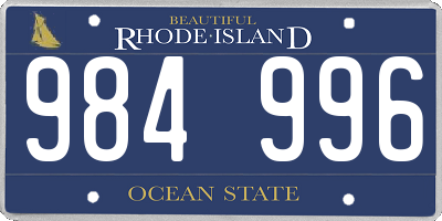 RI license plate 984996