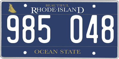 RI license plate 985048