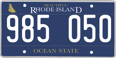 RI license plate 985050