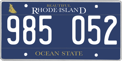 RI license plate 985052