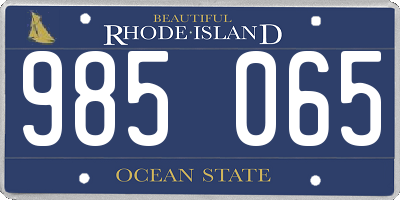 RI license plate 985065