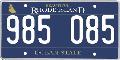 RI license plate 985085