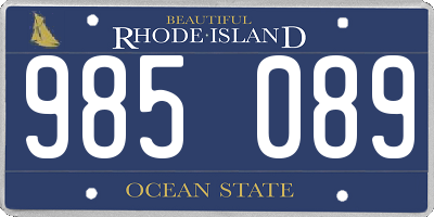RI license plate 985089