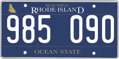 RI license plate 985090