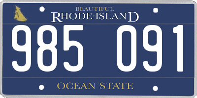 RI license plate 985091