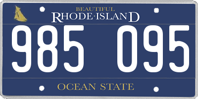 RI license plate 985095