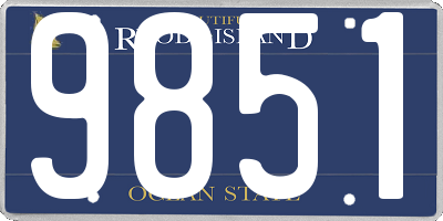 RI license plate 9851