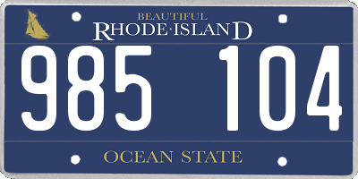 RI license plate 985104